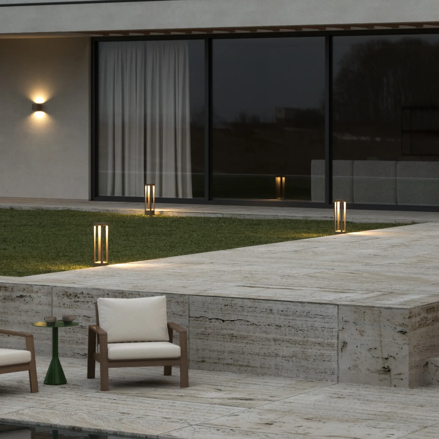 Mirage LED-Wegelampe rostfarben 48cm CCT, IP54 - Light-Point - Balkon - Design - Aluminium - Einflammig