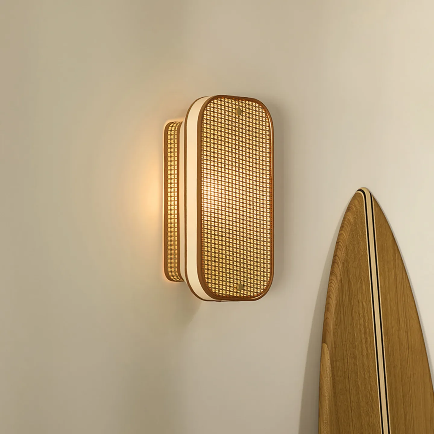 Square vegglampe - MARKET SET - Stue - Design - Stoff / Tekstil - Med en lyskilde