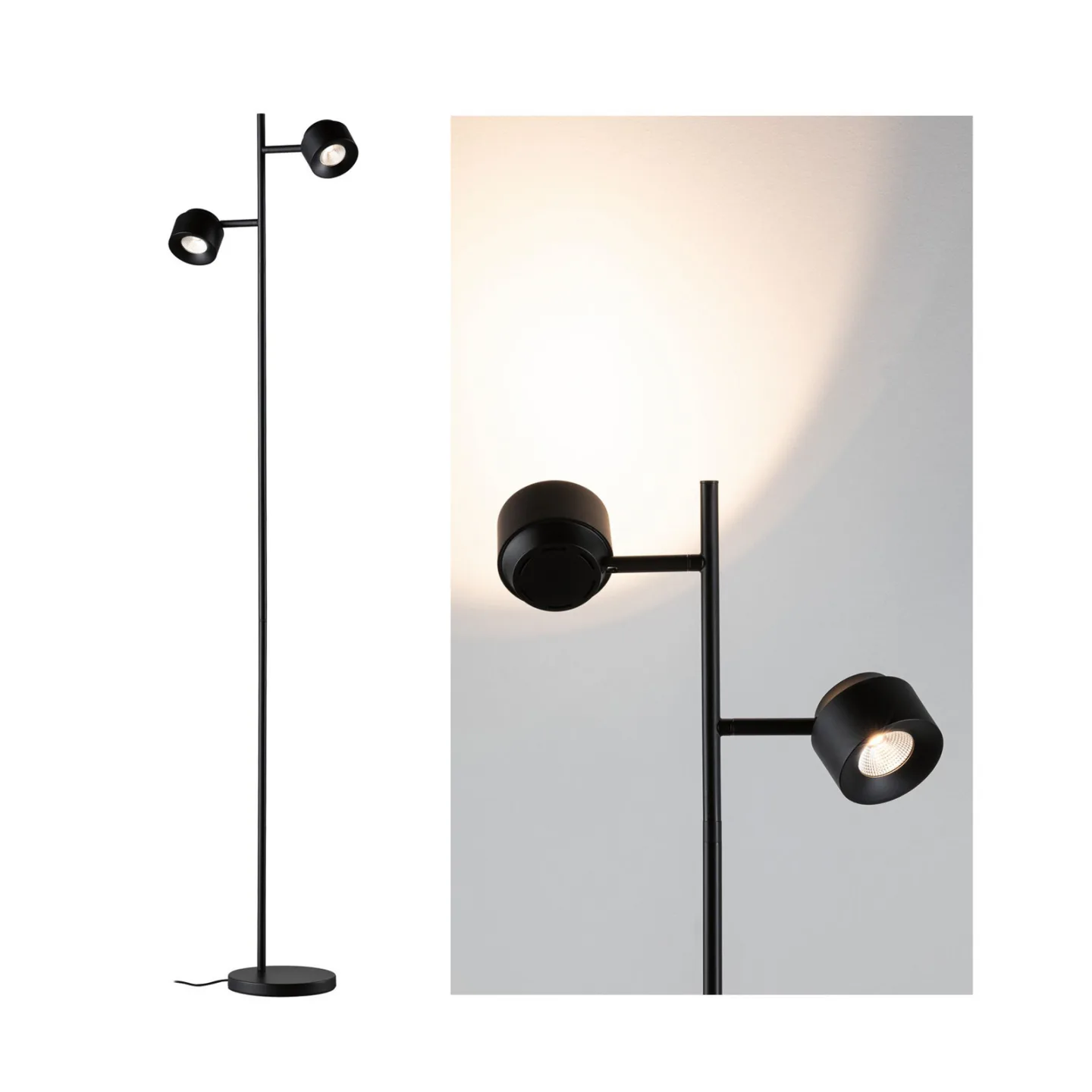 Puric Pane 2 Stehleuchte 3-step Schwarz - Paulmann Puric Pane I - Wohnzimmer - Modern - Metall