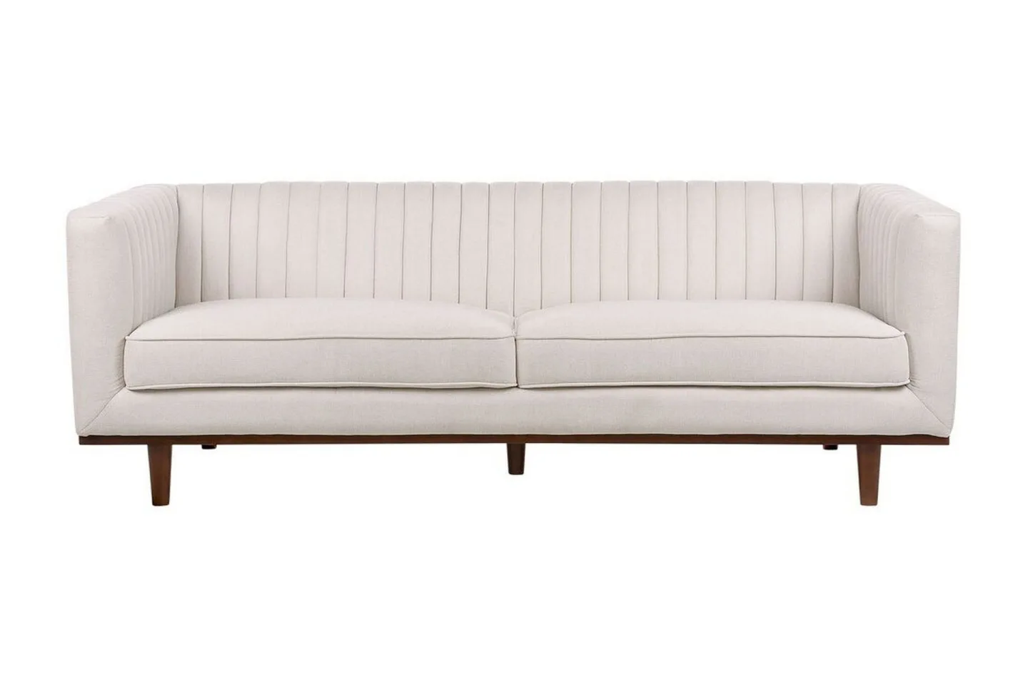 Daymian Soffa 3-sits - Beige/Mörkt trä