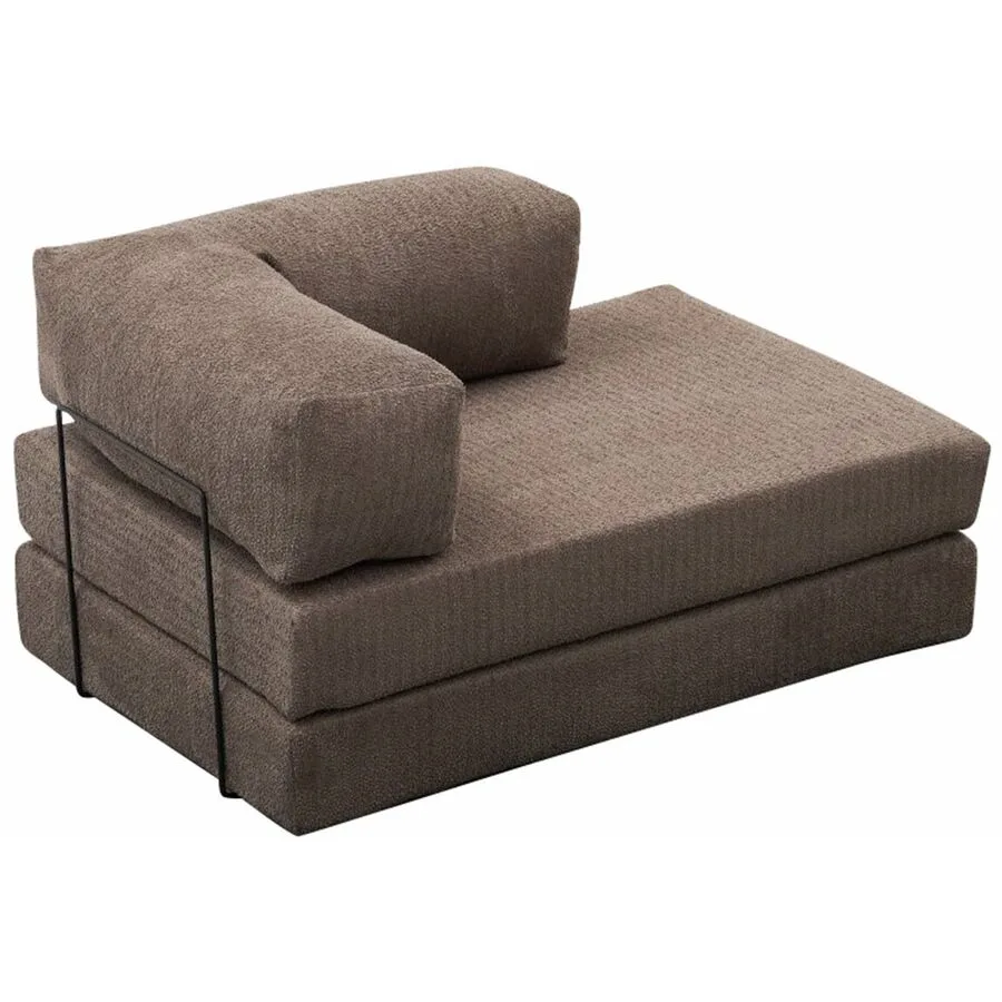 Bettsofa Foldbar Grau Fabric: 100% CHENILLE B 140 T 95 cm