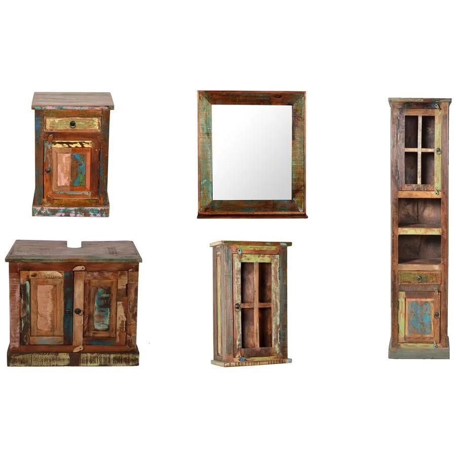 Badezimmer-Set South bunt Altholz B 44 T 34 H 189 cm