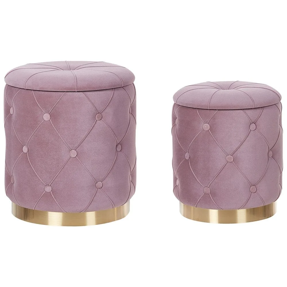 Puff Pueblo 2-pack - Rosa, guld