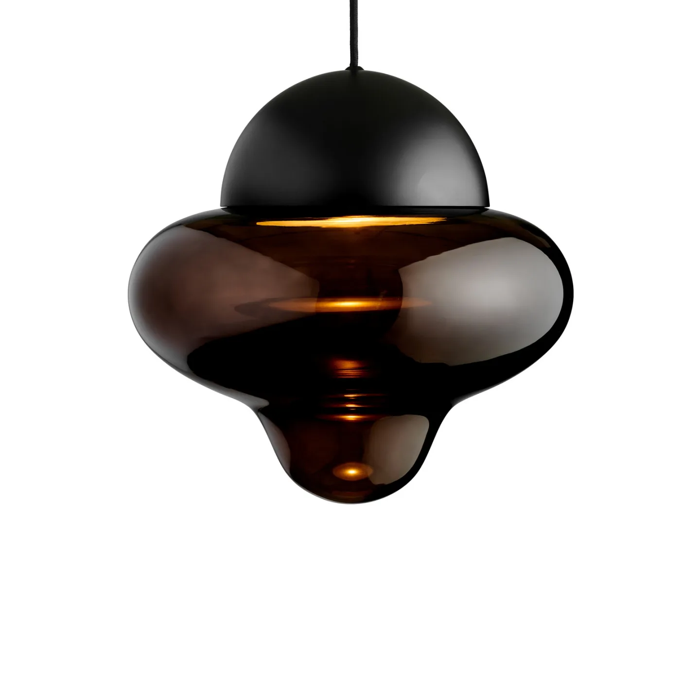 Nutty XL pendellampa brun/svart – DESIGN BY US - Vardagsrum - Glas - Med en ljuskälla