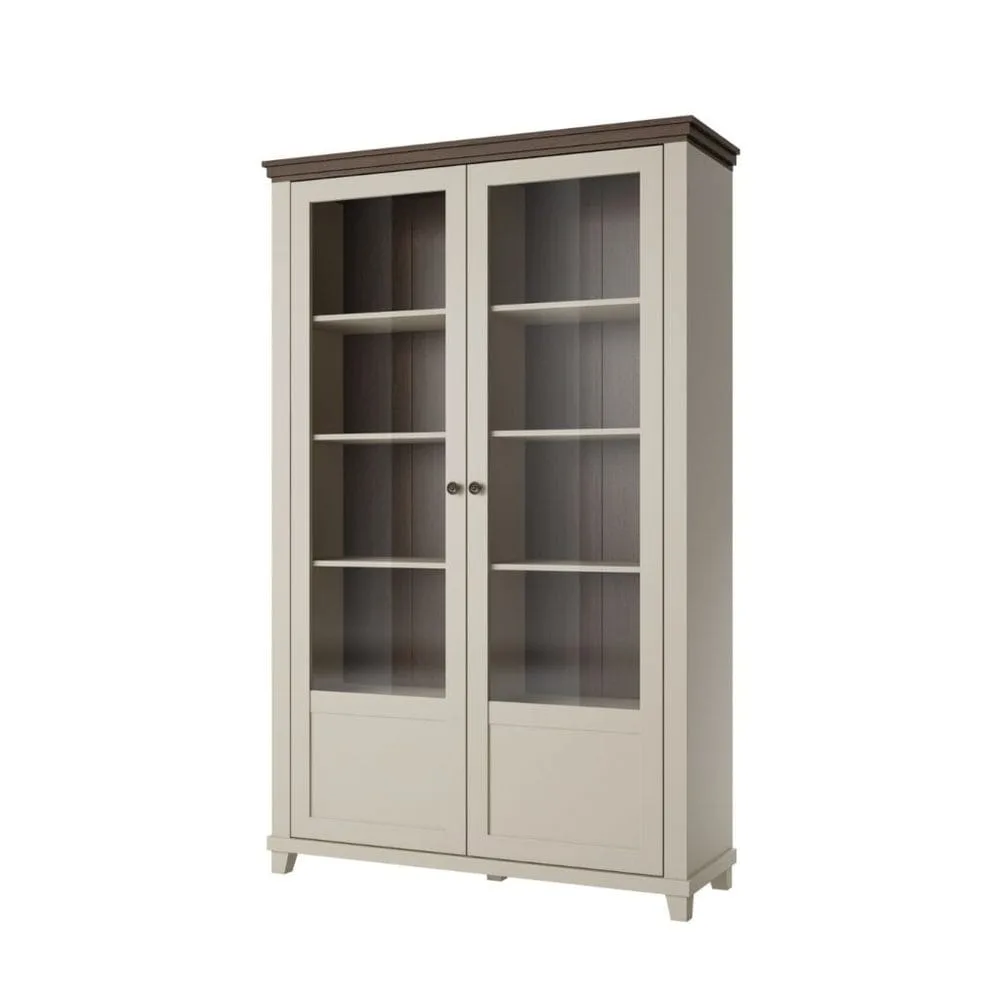 Vitrinskåp Evora 2 dörrar - Ljus Beige