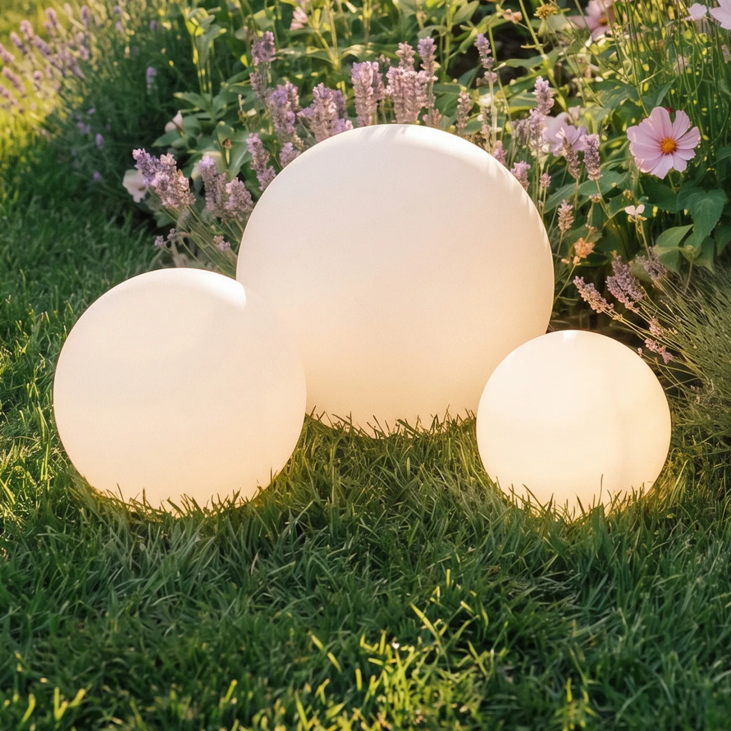 Lago Solarzelle Leuchte 3 pcs. White - Lindby - Terrasse - Modern - Kunststoff - Kugel