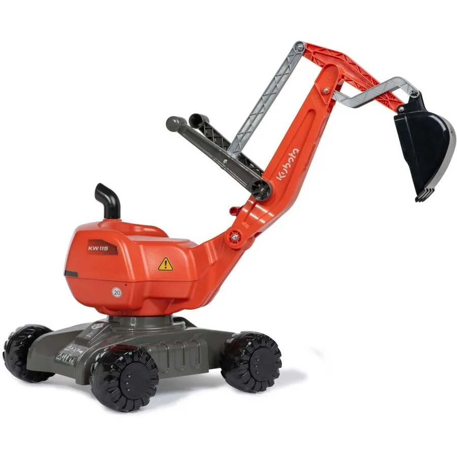 RollyDigger Kubota KW115 Rolly Toys Rot Kunststoff - Farbe: rot/grau
