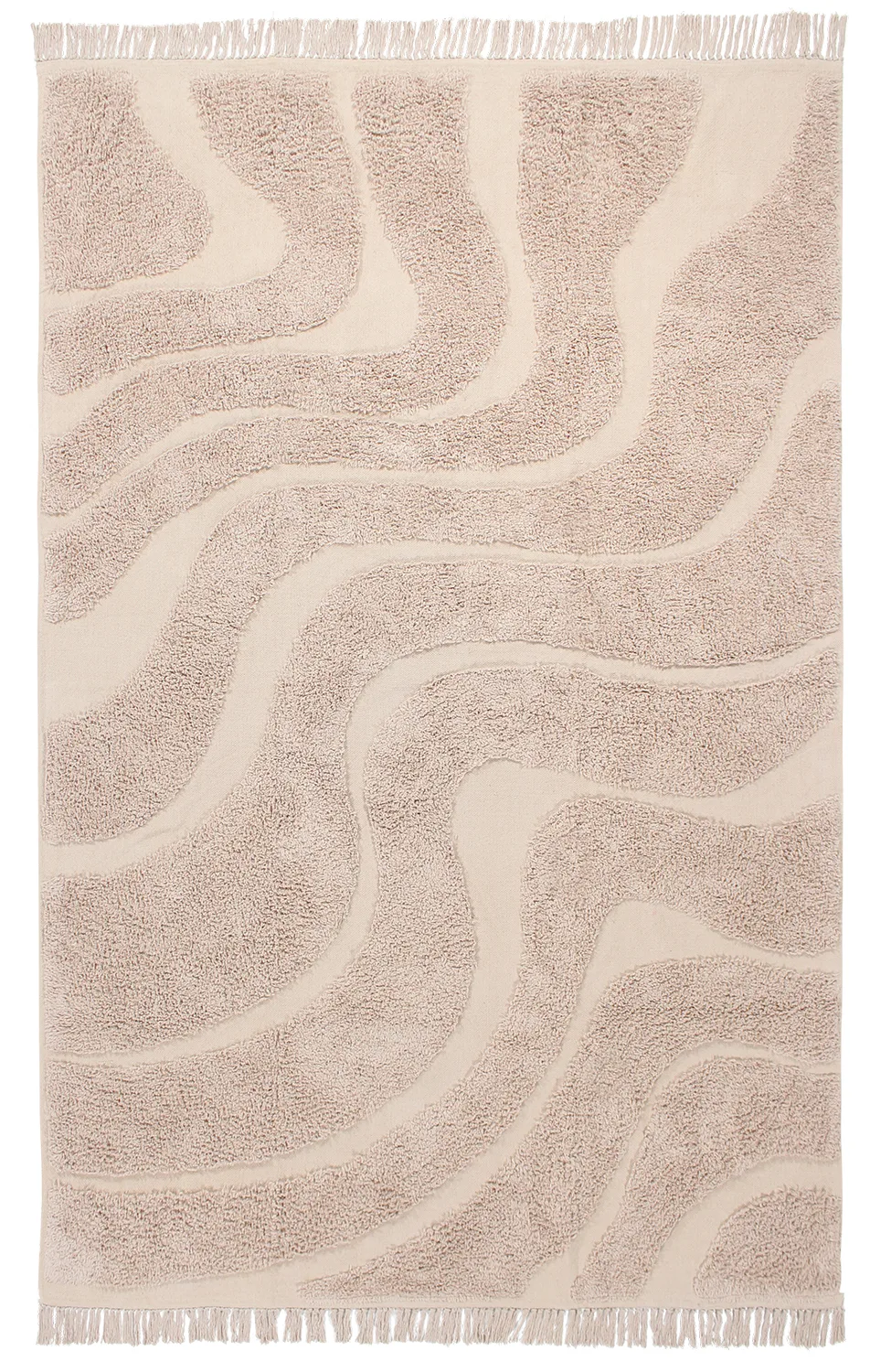 Ryetepper - Bonnie Natural Cotton Shaggy (beige) (Størrelse: 80 x 250 cm)