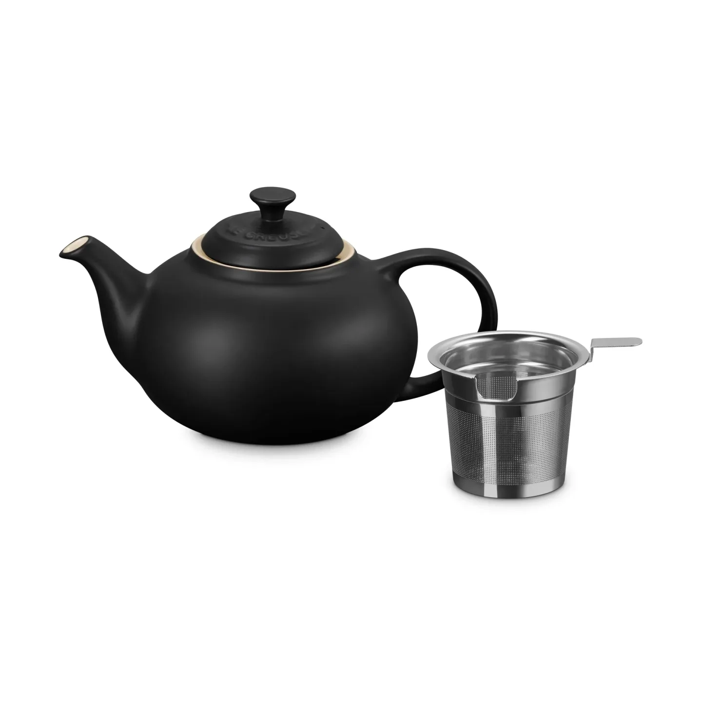 Le Creuset Le Creuset Teekanne Matte Black, mit Sieb, 1,3 l