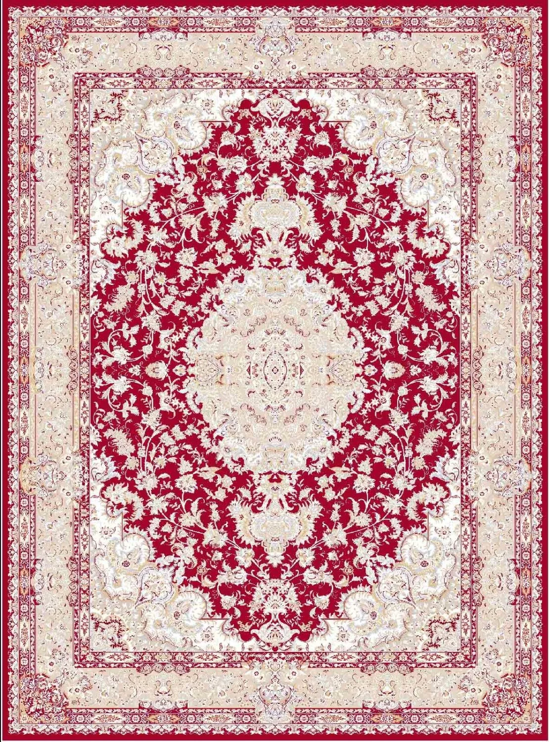 Wilton-teppe - Vakifli (rød/multi) (Størrelse: 160 x 230 cm)