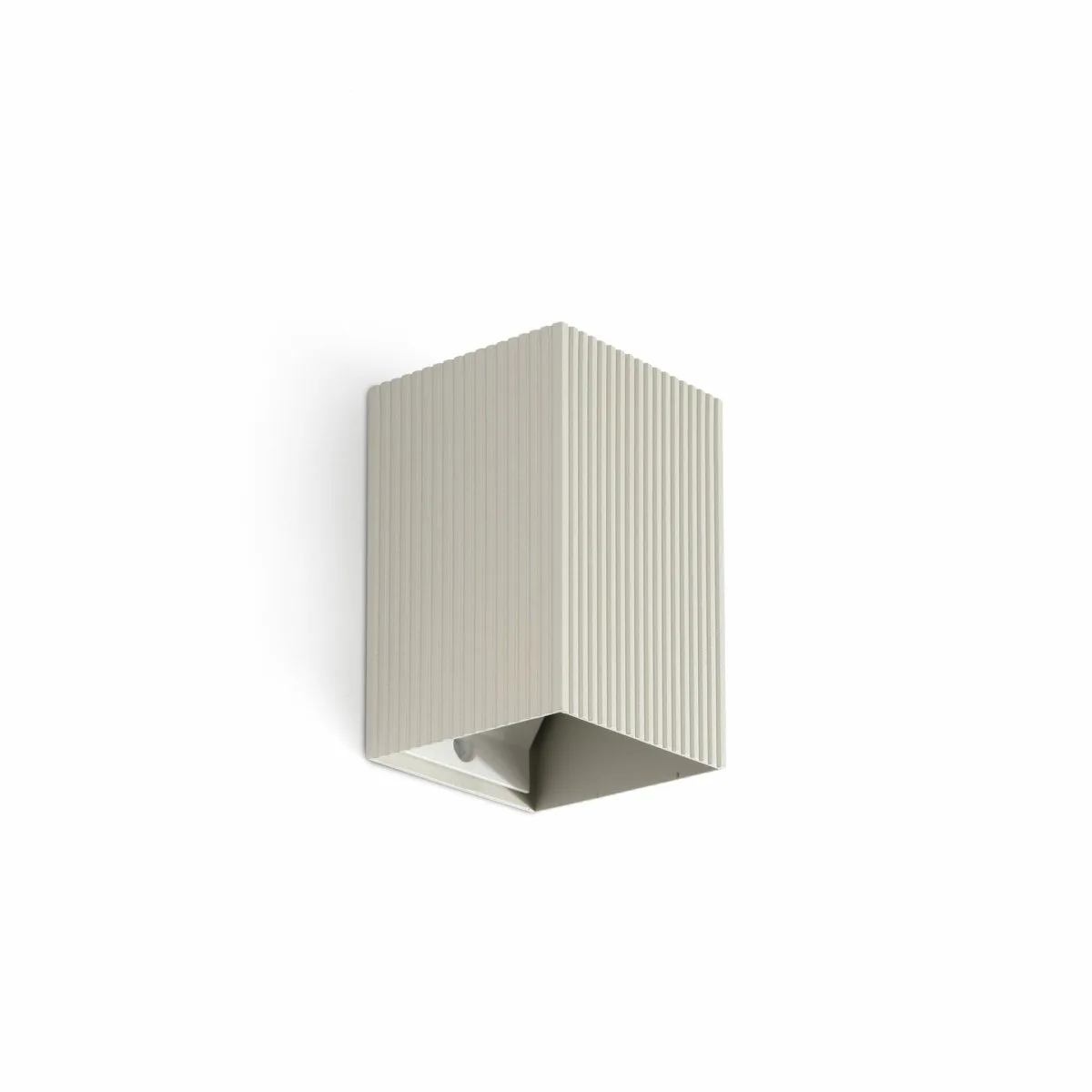 Faro Barcelona - Lune 10cm - Vägglampa - Grå räfflad