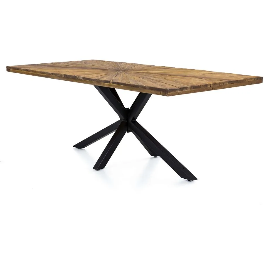Esstisch Stella natur Teak Massivholz B 180 T 100 cm