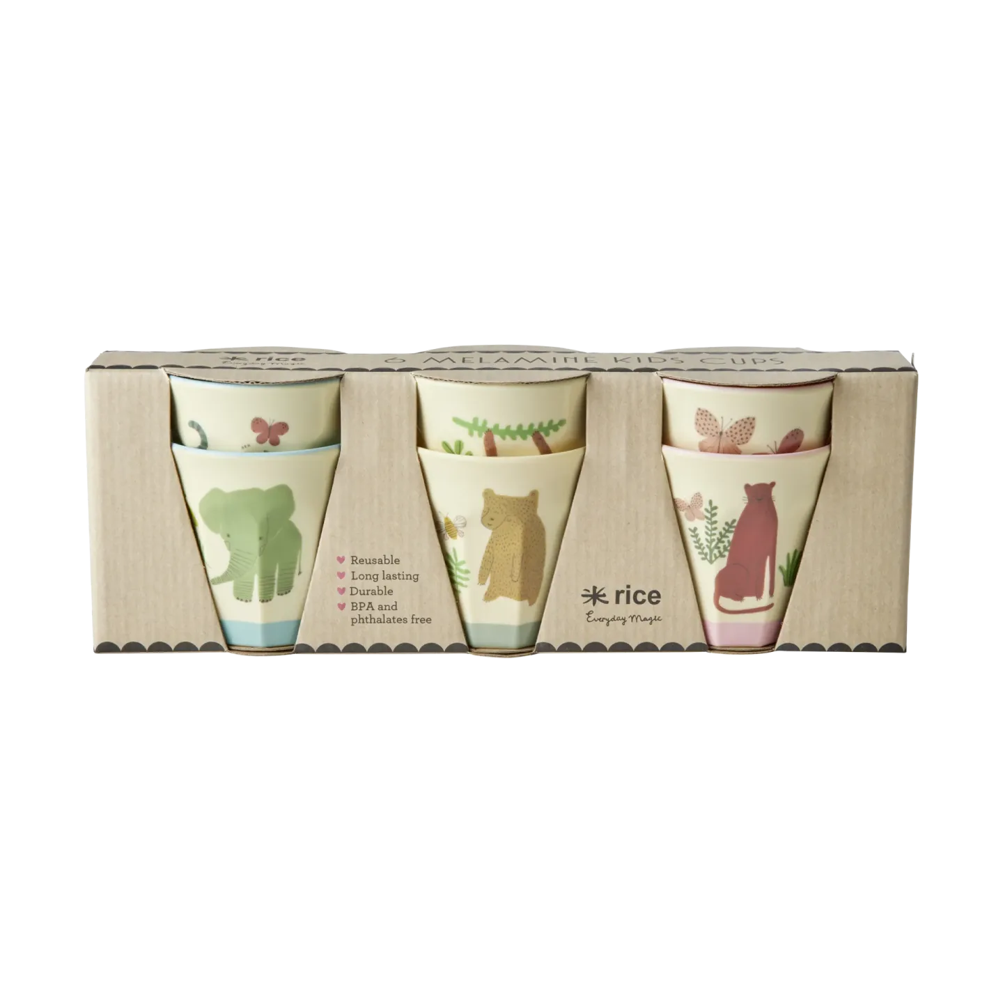 RICE Rice Melaminbecher small 6er Pack Sweet Jungle