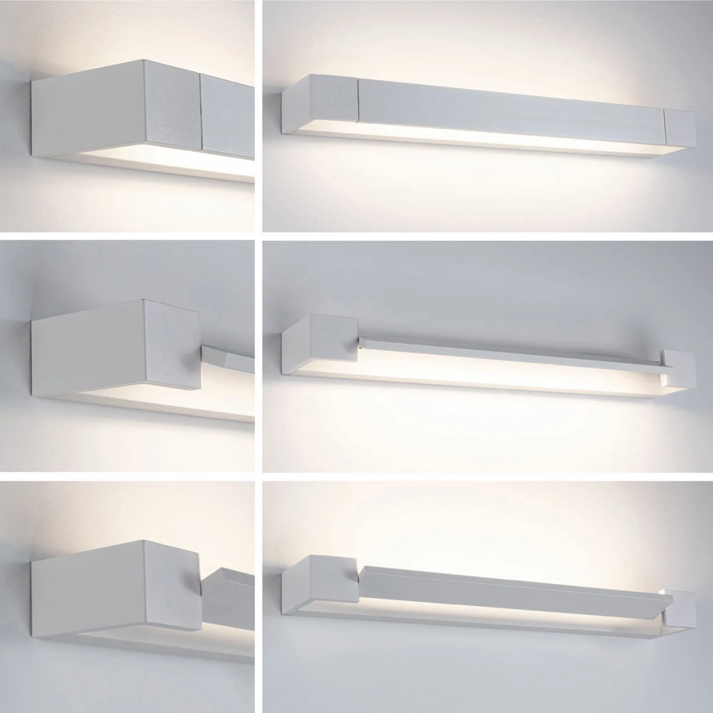 LED-vägglampa Lucille vit 60 cm dimbar IP44 - Paulmann - Badrum - Modern - Metall - Vinklad