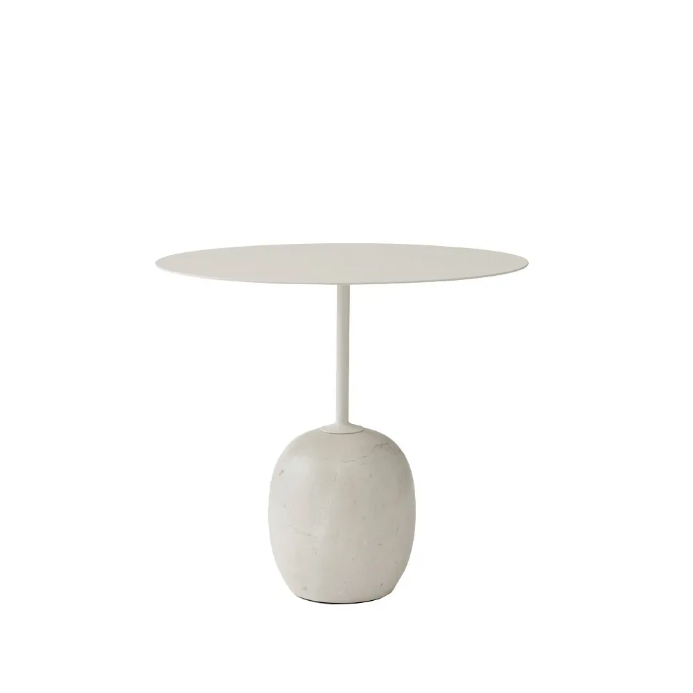 &Tradition Lato LN9 sidobord vit, crema diva marmor