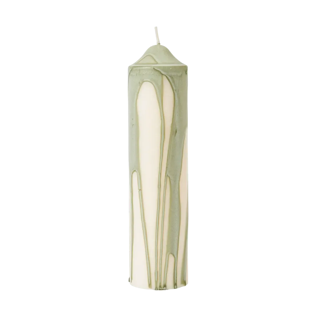 Ferm Living Dryp Blockkerze Tea Green, 20 cm