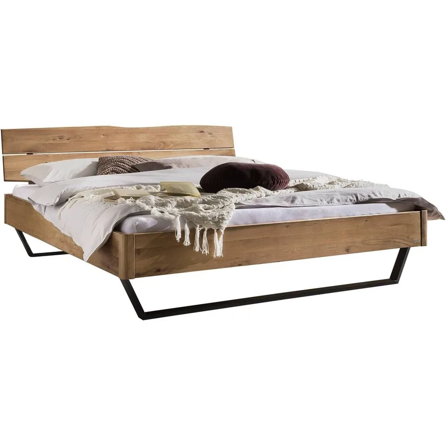 Hasena Bett Castello Braun Holz 140 x 210 cm - Farbe: Wildeiche