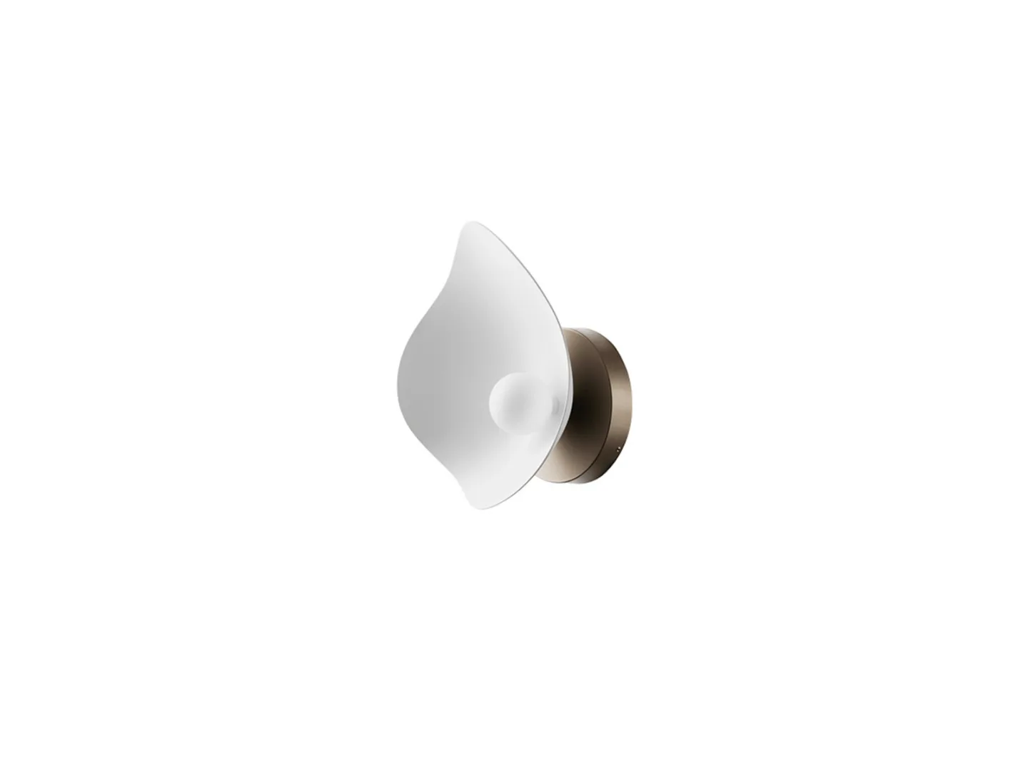Florii 1 LED-væglampe, højde 22 cm, mørk bronze/hvid - Nuura Nuura Aps - Stue - Skandinavisk - Metal - Med én lyskilde