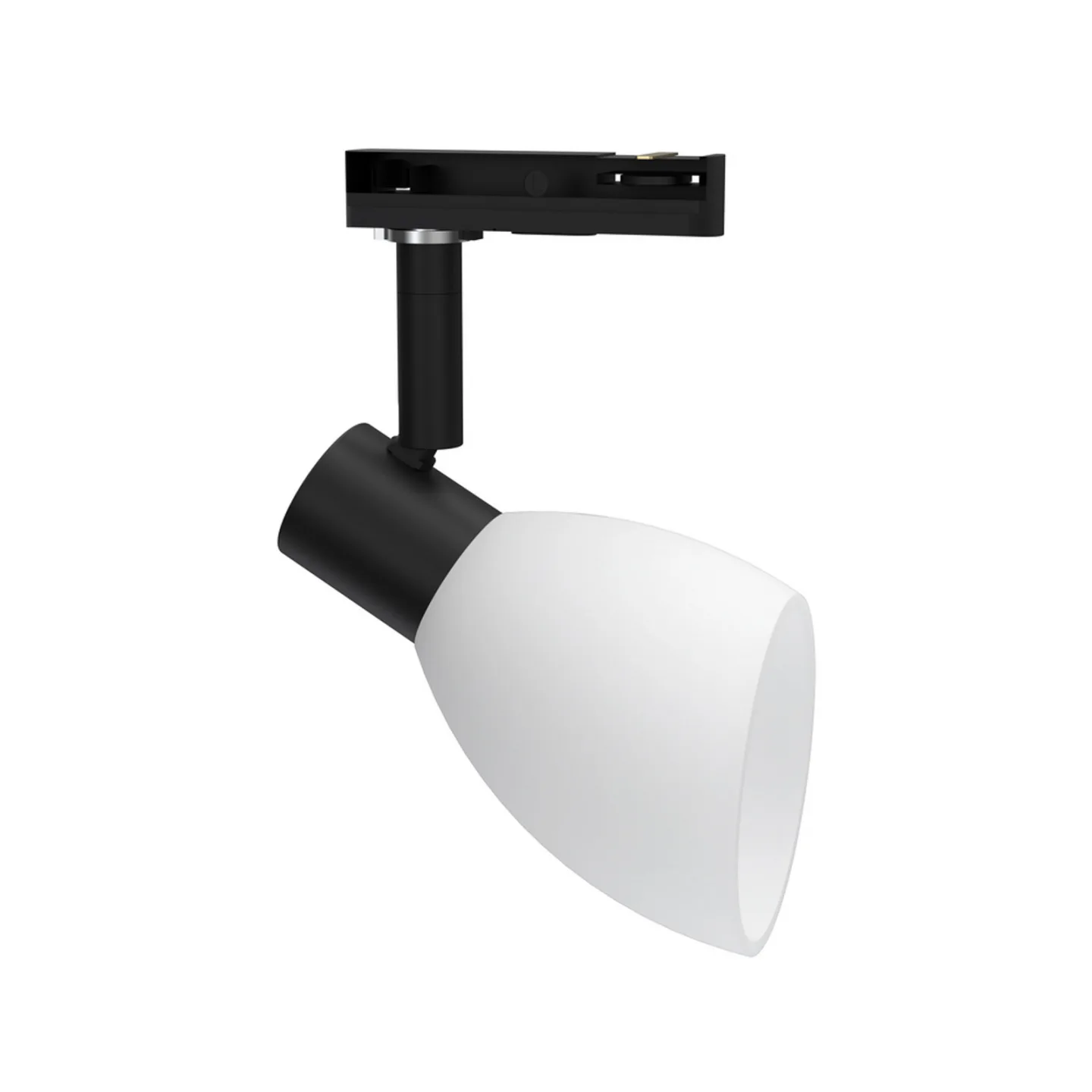 CUT GLOBAL Schienenspot, schwarz, Ø 7 cm, 1-Phasen - Herstal - Wohnzimmer - Metall - Einflammig