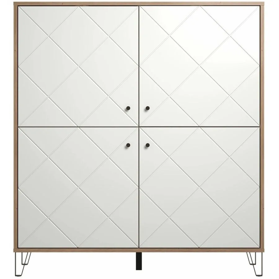 Highboard Clara eiche Holzwerkstoff B 123 H 136 cm