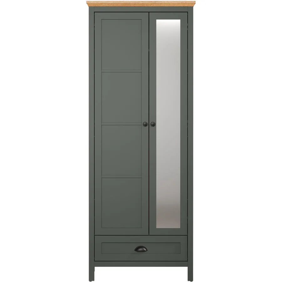 Garderobenschrank Stanton tannengrün MDF B 77 T 39 H 198 cm