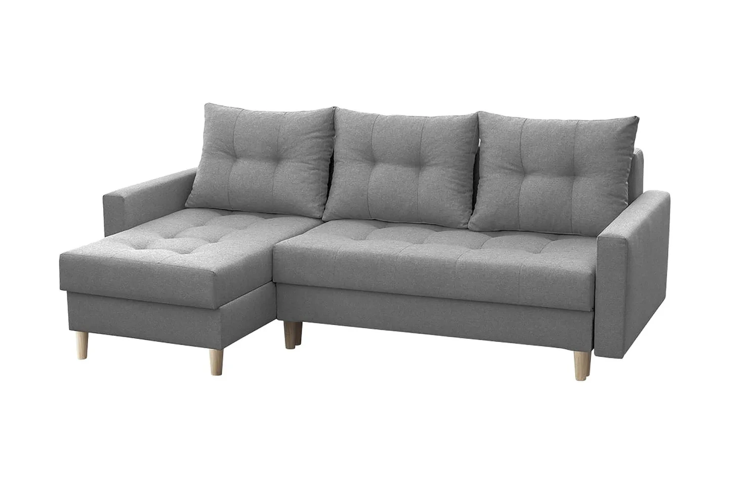 Bodo Divanbäddsoffa 222x140x90 cm - Grå