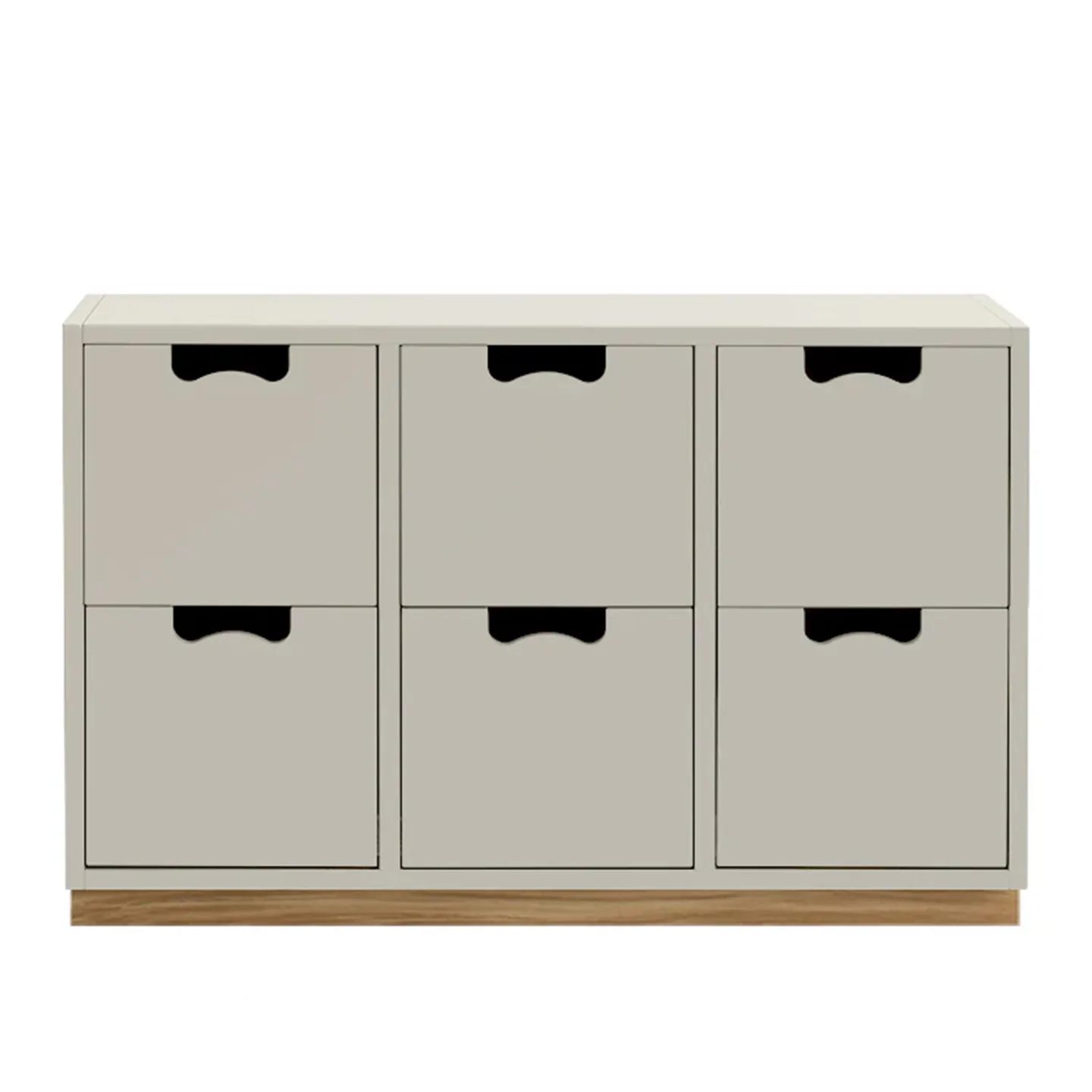 Asplund - Snow Drawer B2 - Light Grey, Ek Sockel - Byråer - Thomas Sandell & Jonas Bohlin - Grå - Trä