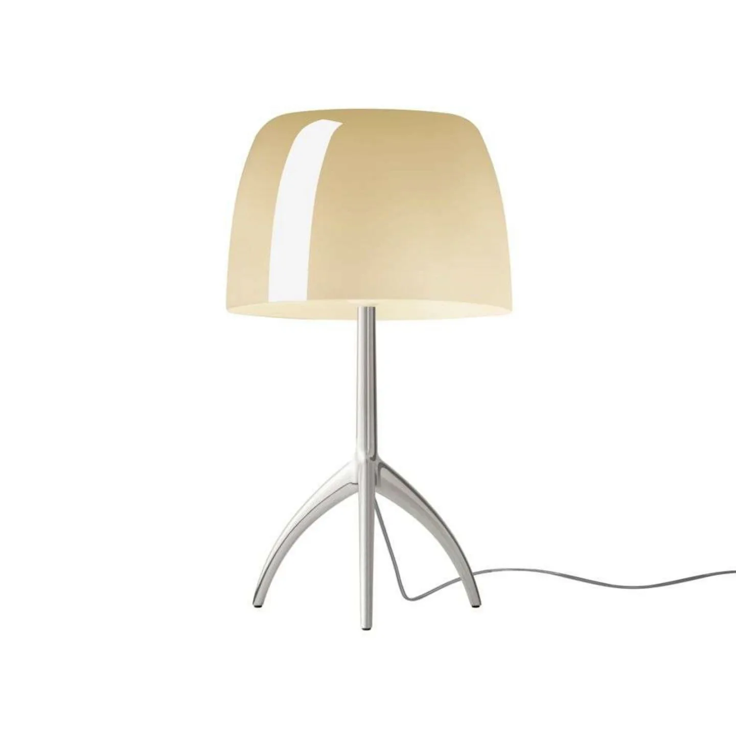 Lumiere Grande bordlampe, aluminium/beige, 45 cm - Foscarini - Stue