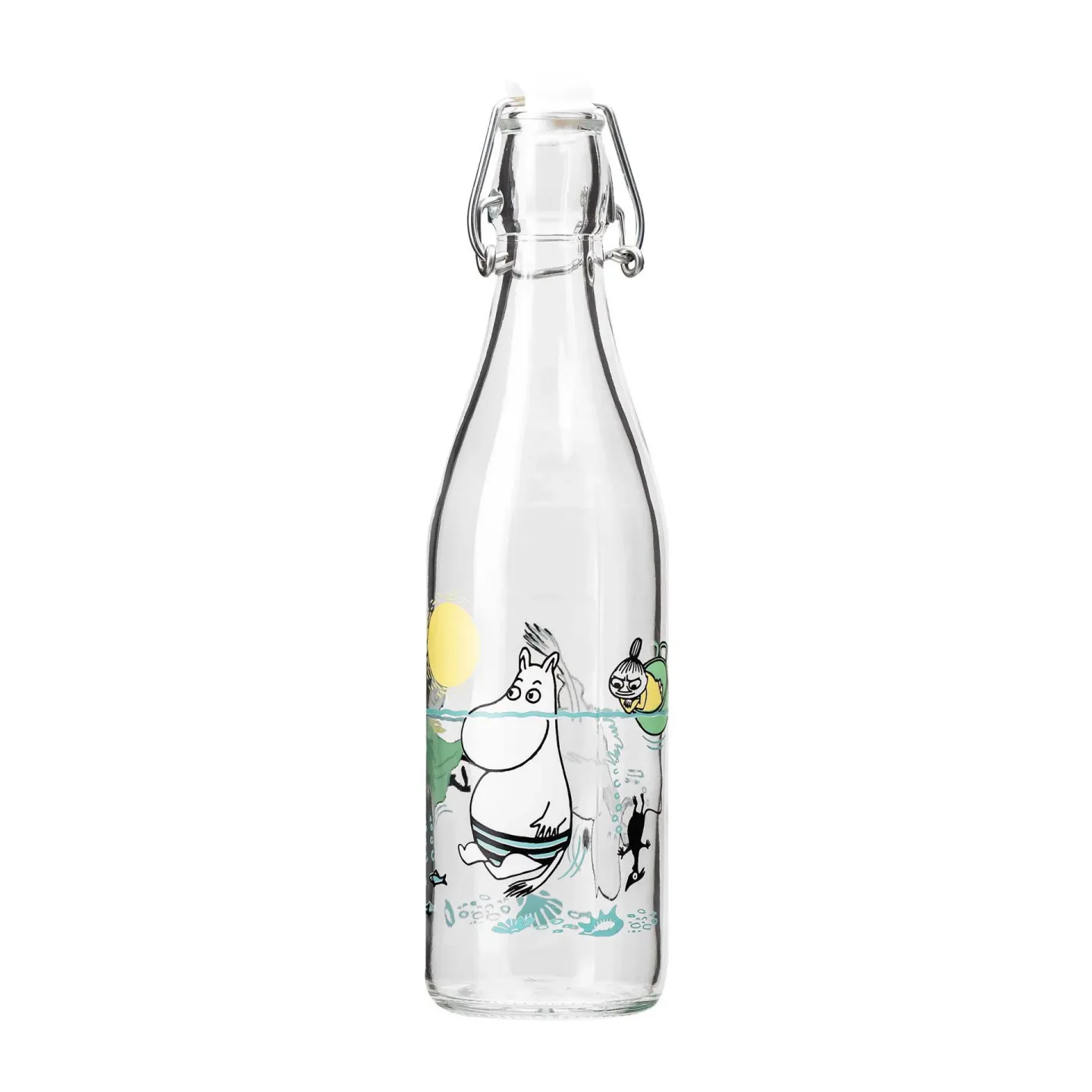 Muurla Mumin Glasflasche 0,5 l Fun in the water