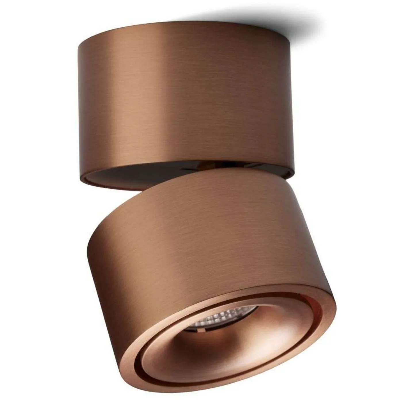 Easy Mini W75 LED-Spot, 2700K, messing, 9,5 cm - Antidark - Wohnzimmer - Aluminium