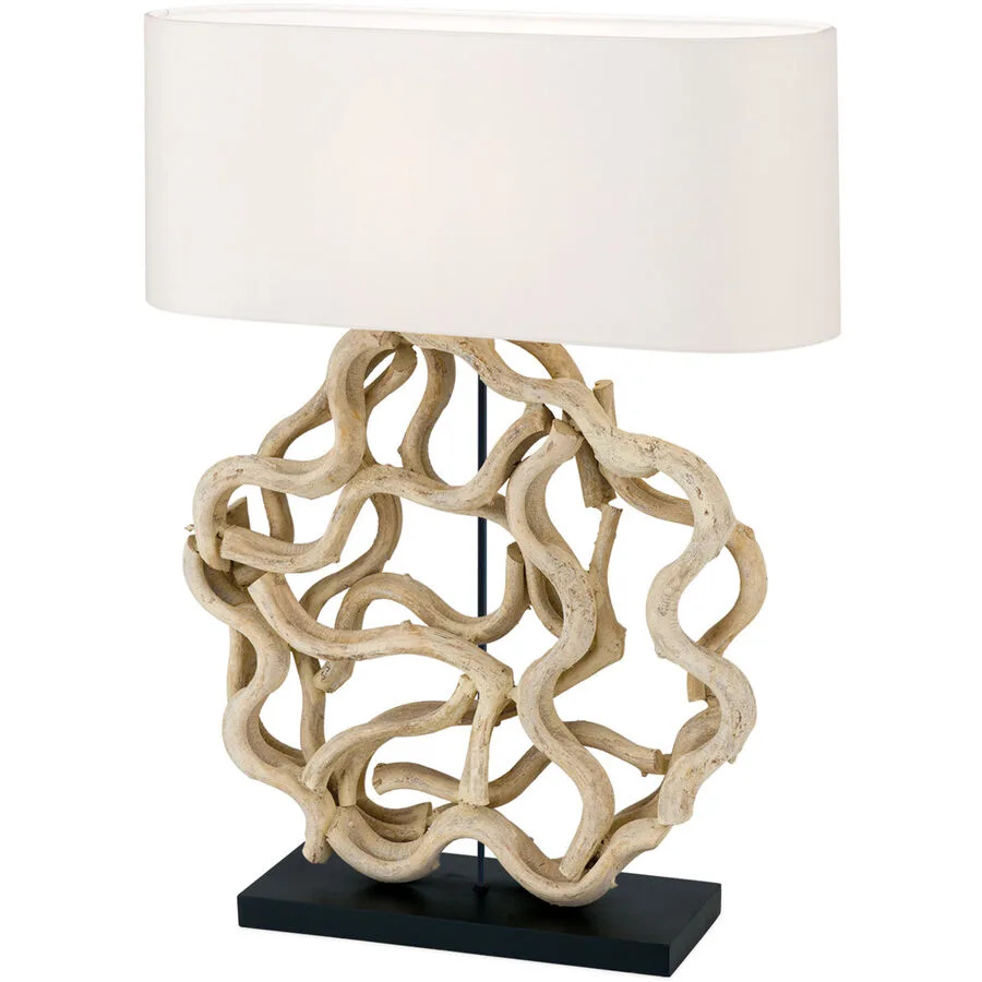 Tischlampe Peggy Holz 20 cm 73 cm - Farbe: Natur