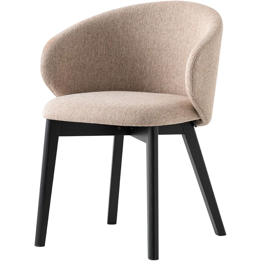CONNUBIA Stuhl 2er-Set Tuka taupe/graphit Buche/Polyester