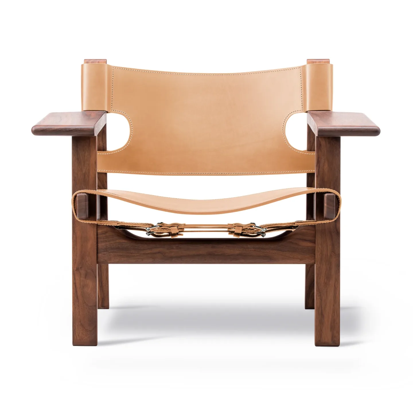 Fredericia Furniture Den spanske stol fåtölj Läder natur-oljad valnöt