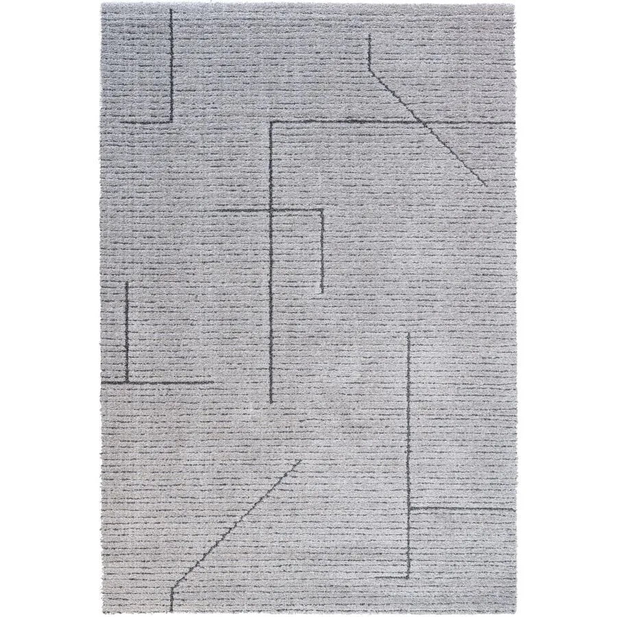 Teppich Masai Grau Polyester 200 cm 290 cm - Farbe: Grau, Dunkelgrau