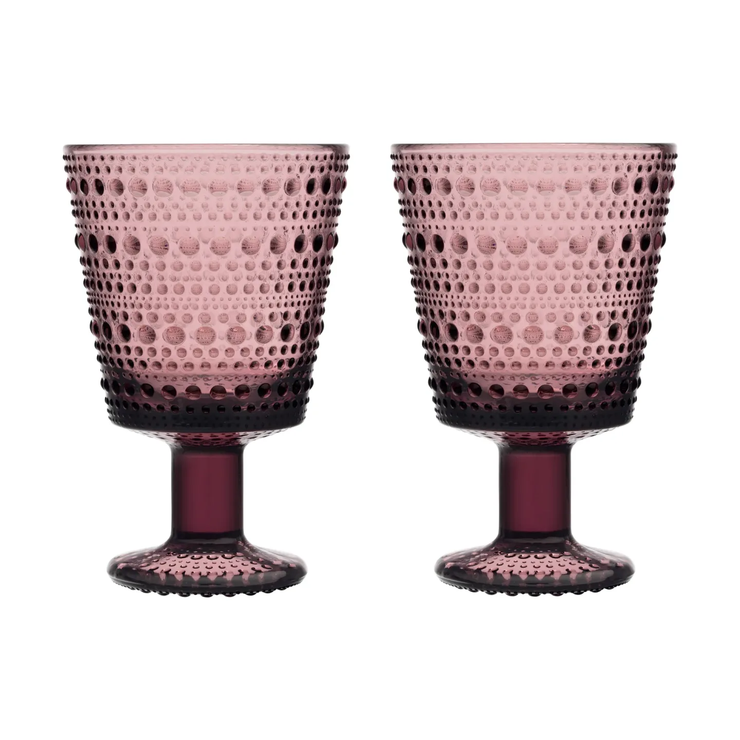 Iittala Kastehelmi Trinkglas mit Fuß 26 cl 2-pack Heide