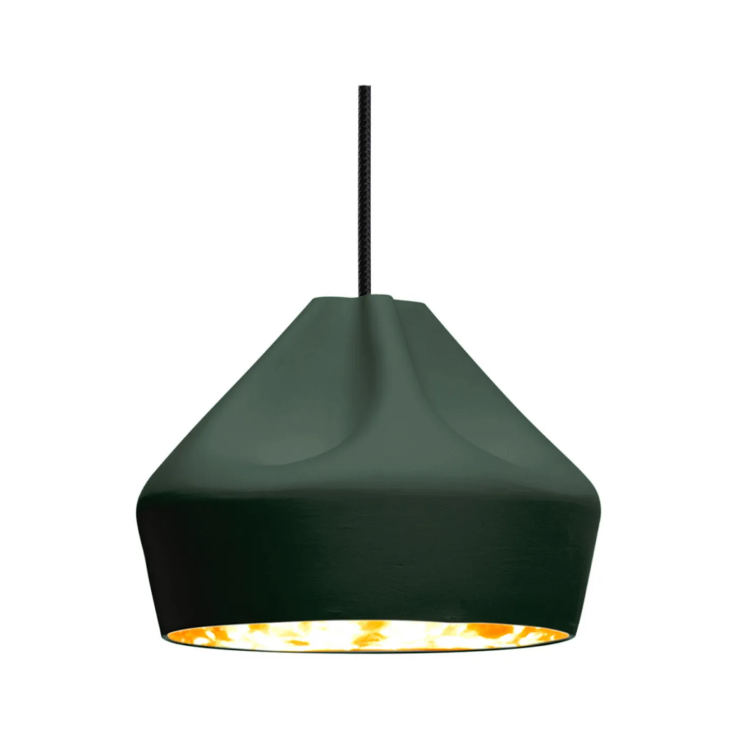 Pleat Box 24 LED Pendel Mørk Grøn/Guld - Marset - Stue - Keramik