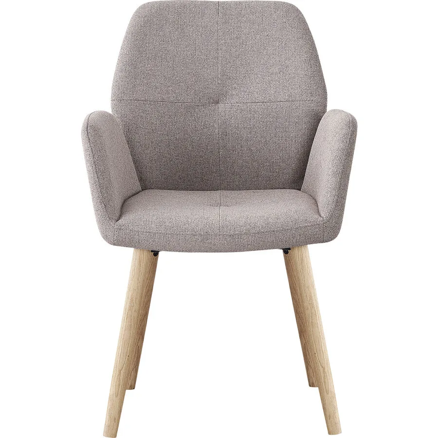 Stuhl Oslos beige Polyester/Eiche