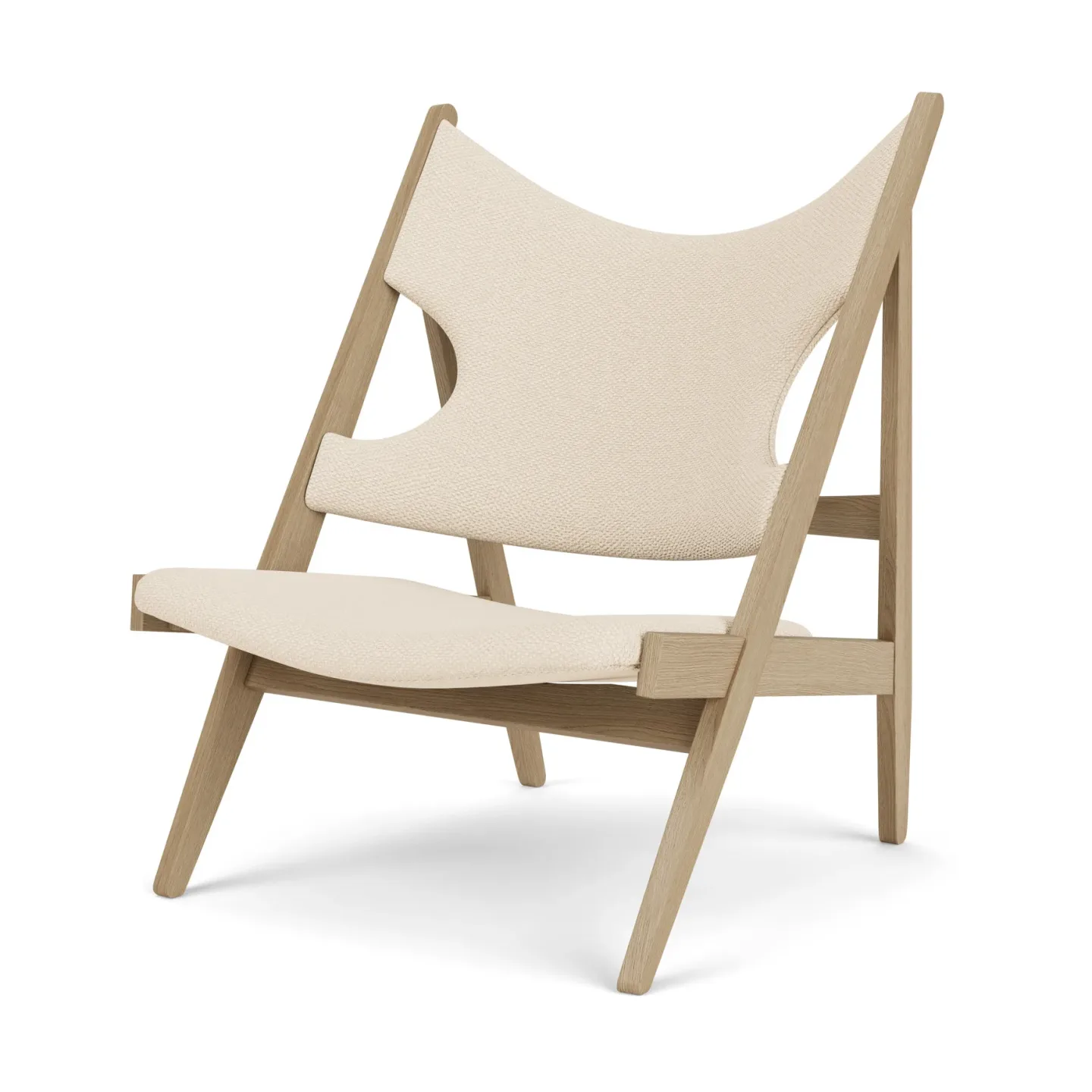 Audo Copenhagen Knitting Loungesessel Natural oak-Logan Jasmine