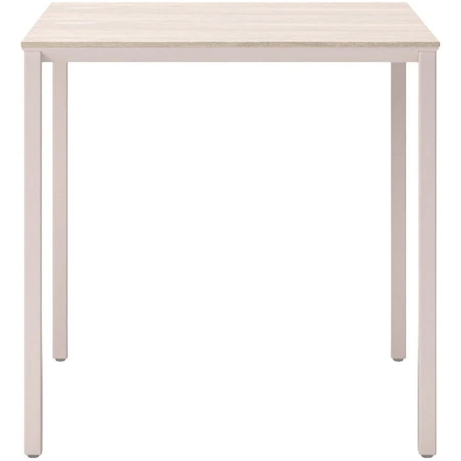 Beistelltisch Barillo taupe Keramik Massivholz B 40 H 40 cm