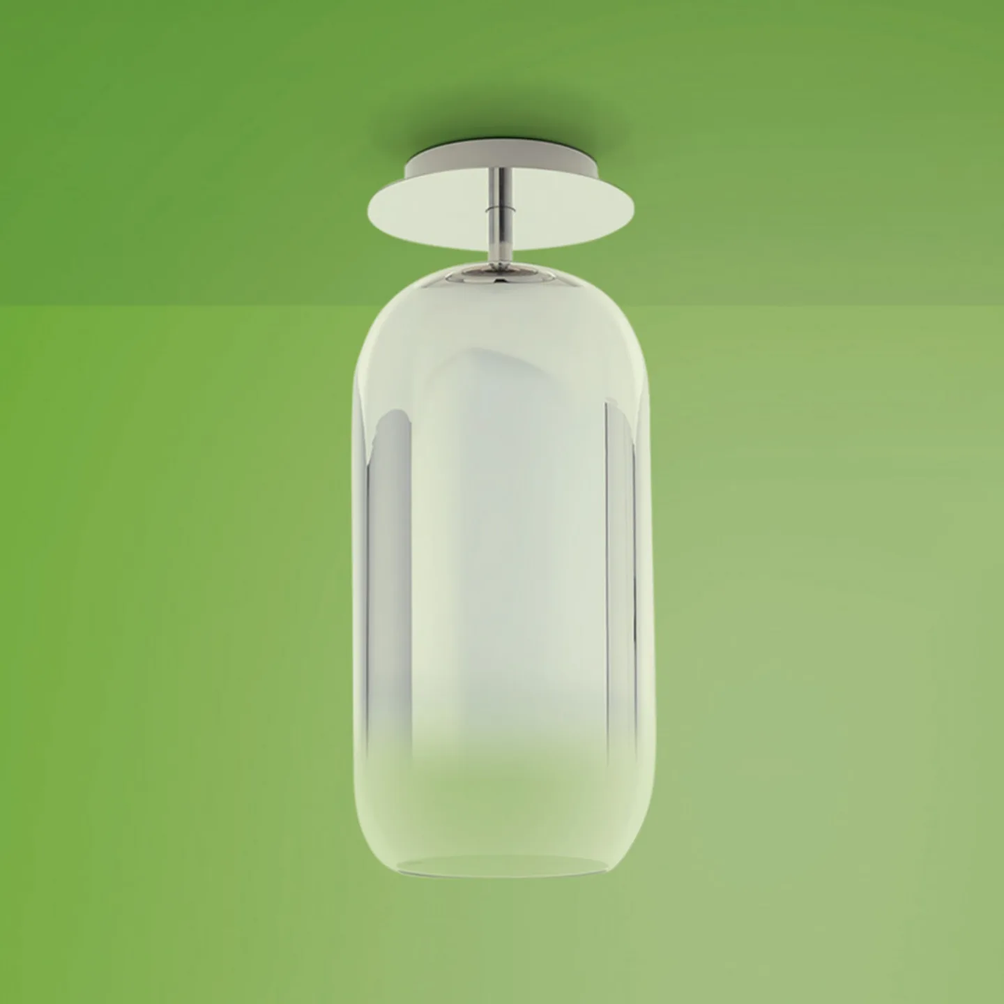 Gople Mini Taklampe Silver - Artemide - Stue - Design - Glass - Med avstand