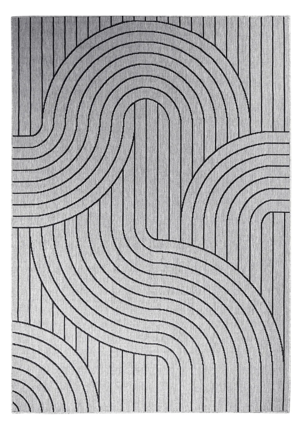 Innendørs/Utendørs tepper - Maynard (svart) (Størrelse: 200 x 290 cm)