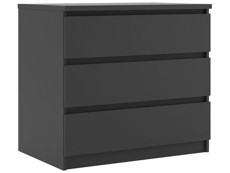 Kommode NAIA 3 Schubladen 50x77x70.1cm schwarz matt