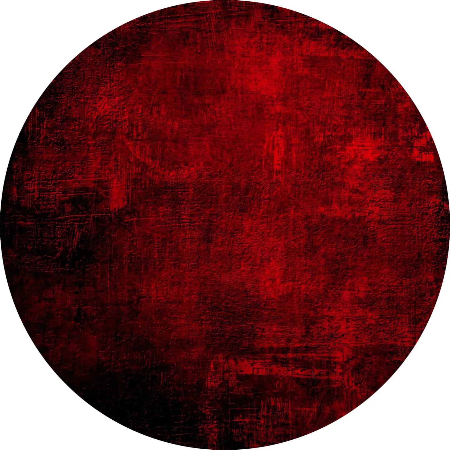 Rundt teppe - Frome (rød) (Størrelse: Ø 120 cm)