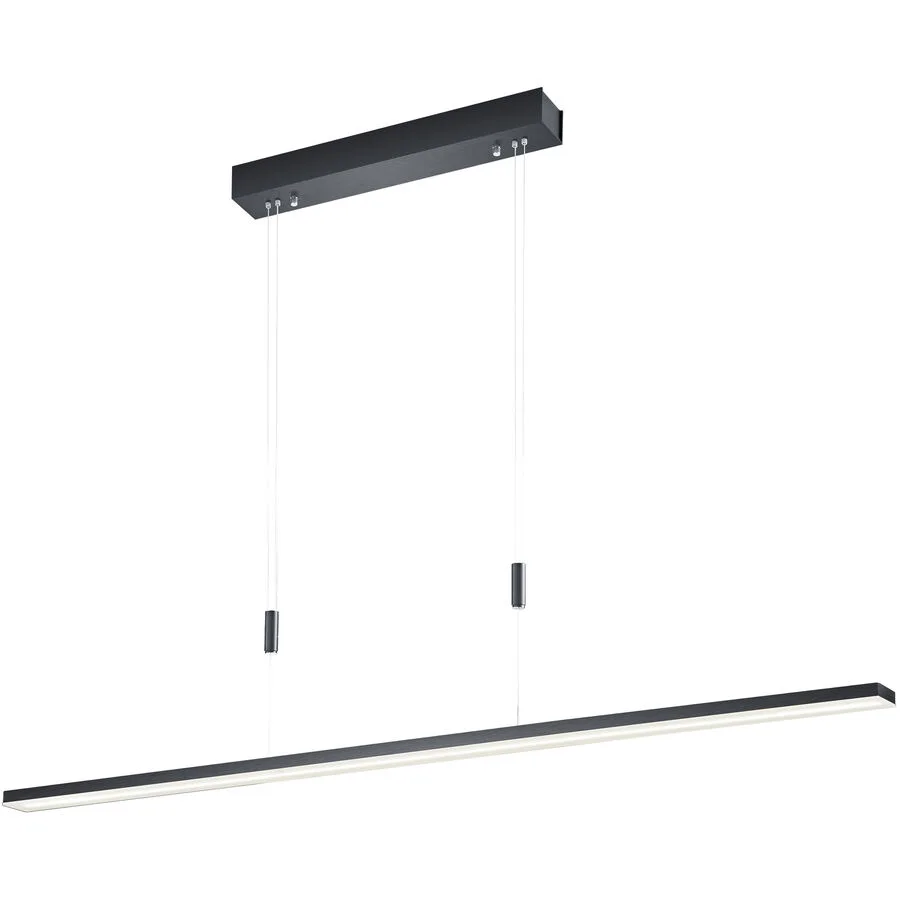Bopp Pendellampe Baseline Schwarz Aluminium 5.5 cm 160 cm Höhenverstellbar (manuell) - LED - Lichtfarbe: Extra warmweiss - Helles Neutralweiss -