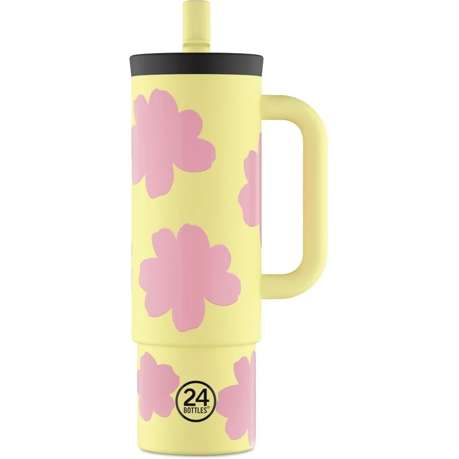 Thermobecher 24 Bottles Gelb/Pink H 23.5 cm 800 ml