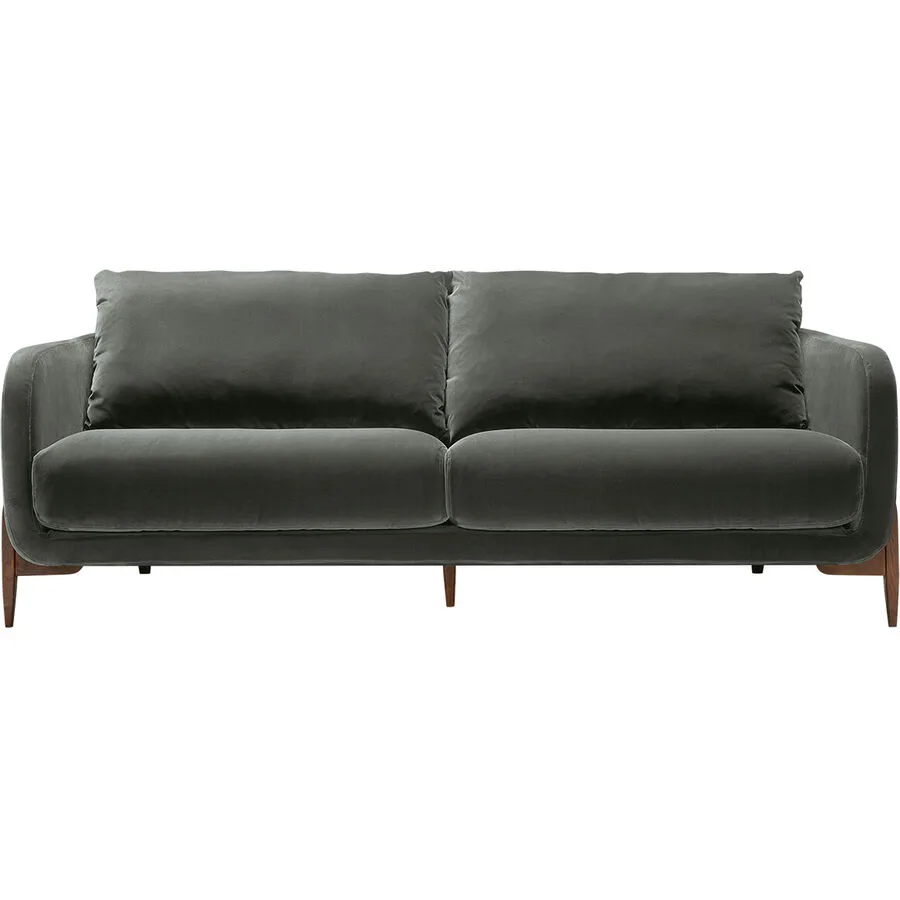Sofa Leya Ohne Velourstoff grau B 218 T 92 cm