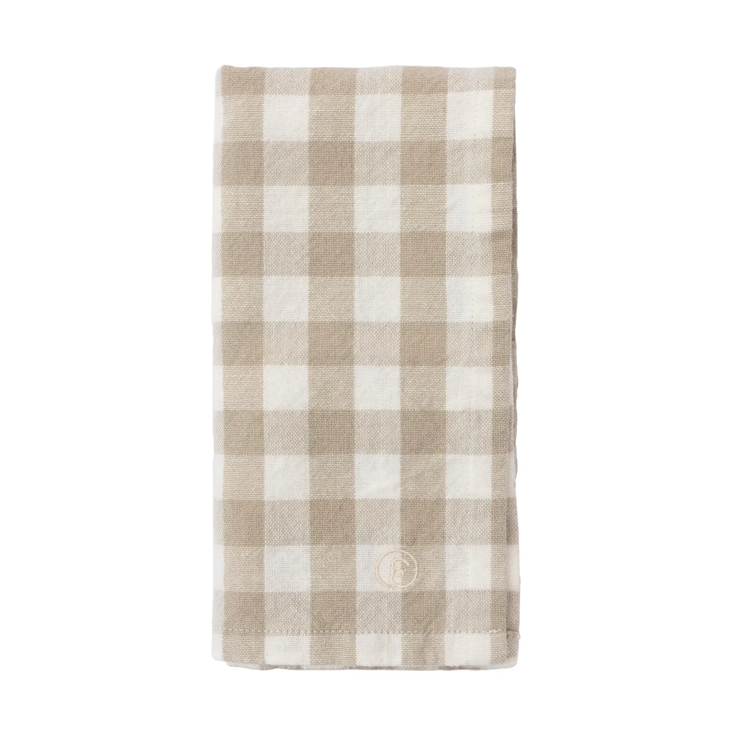 ERNST Ernst Serviette kariert 40x40 cm Beige-Weiß