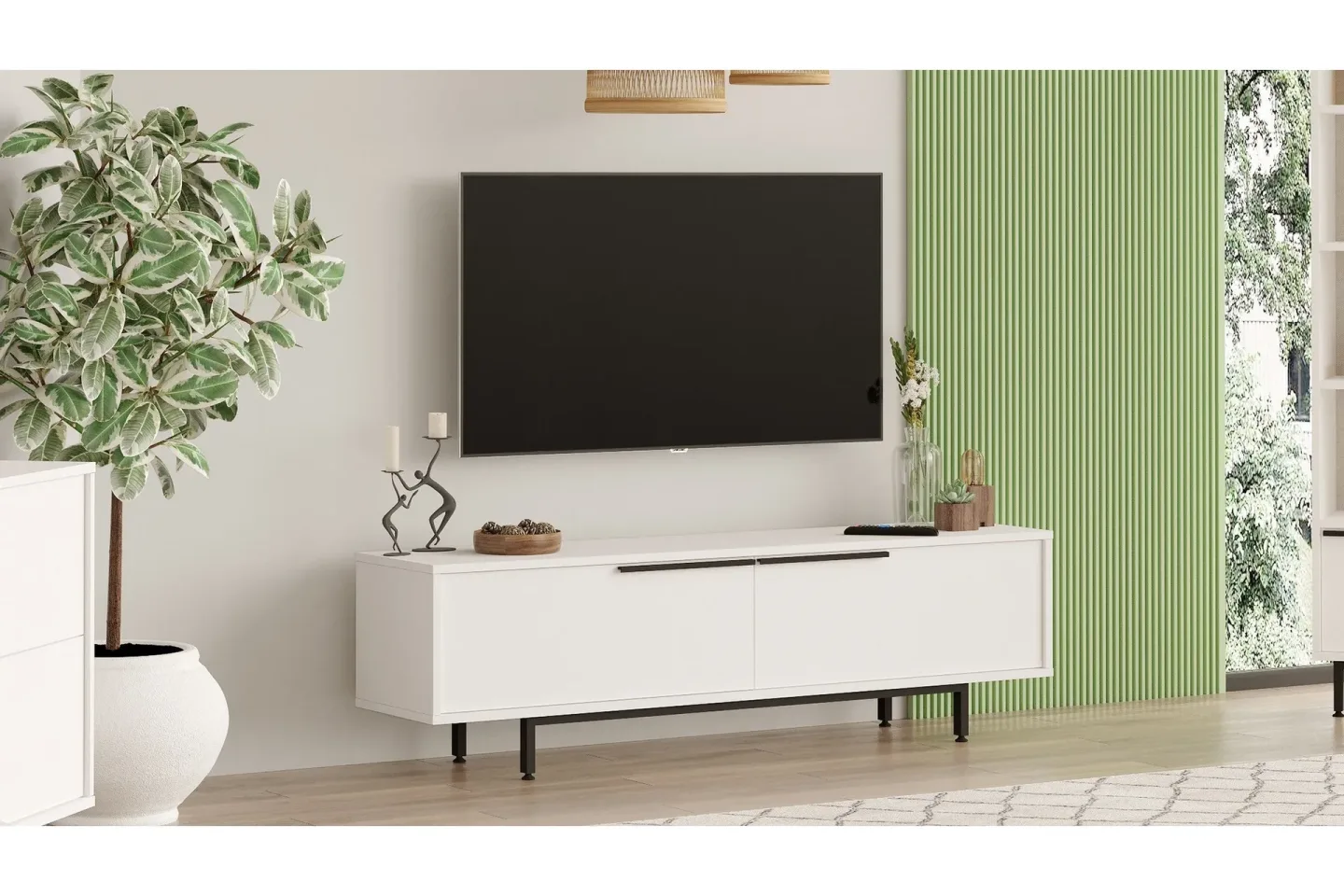 Munish Tv-bänk 160 cm - Vit
