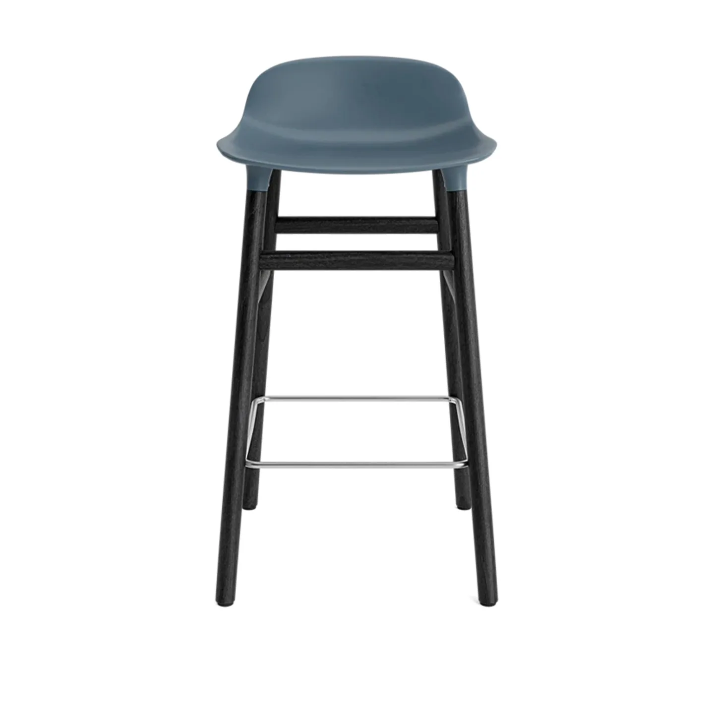 Normann Copenhagen - Form Barstool 65 cm Black Oak Blue - Barstolar - Simon Legald - Blå - Trä/Plast