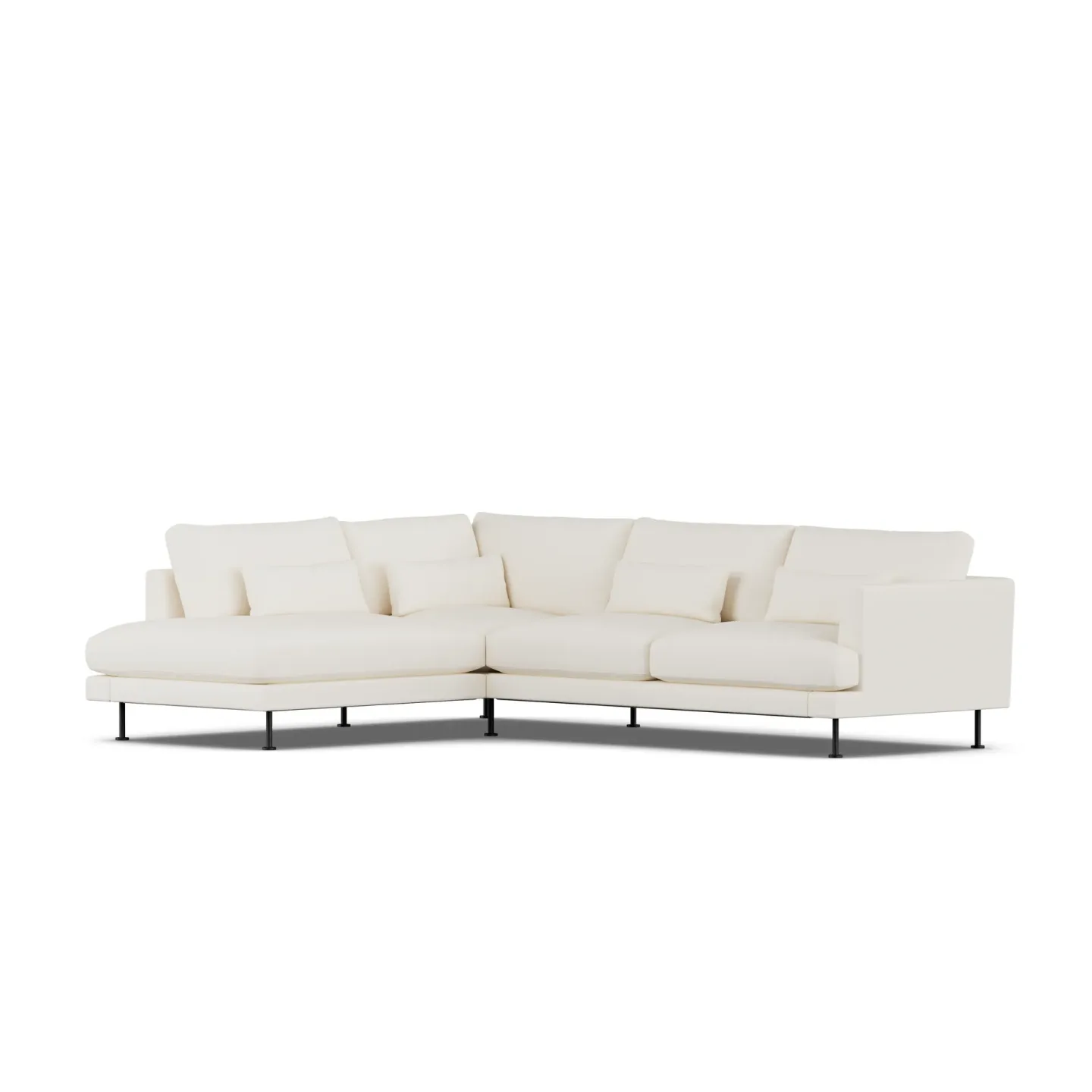 1898 Bredhult Sofa Jump Off White 1954-Schwarzer Stahl, 3-sitzig A2